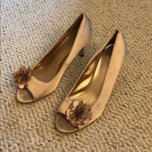 Short Champagne Colored Heels